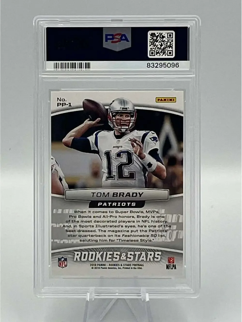 Tom Brady PSA 10 Gem Mint 2018 Panini Rookies & Stars Precision Passers #PP-1